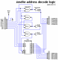 Address decoding schematic, second attempt.