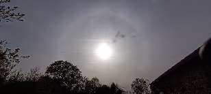 A halo around the sun