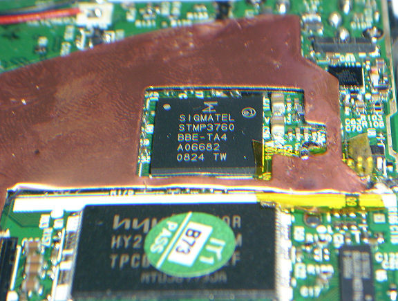 A Sigmatel STMP3760 (ARM core) in a Creative Zen