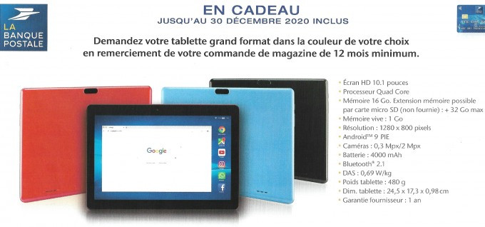 The spec of the second tablet