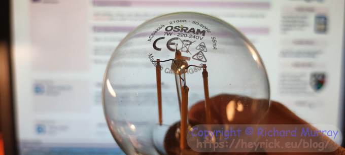 Crappy OSRAM light bulb