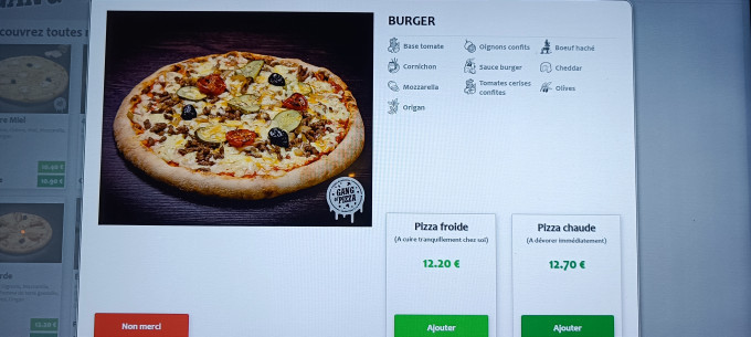 About the Burger pizza