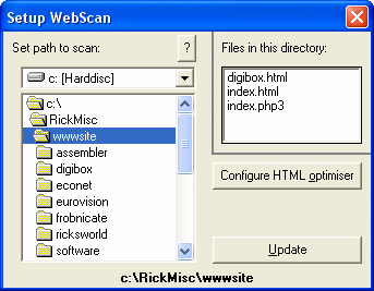 Setting up WebScan.
