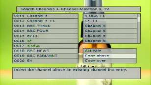 New satellite receiver - merging in new channels