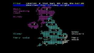 New satellite receiver - old school teletext, this is how the weather report is supposed to look ;-)