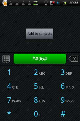 Inspecting the number using myDialer lite
