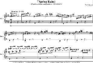 Spring Rain score, page 1