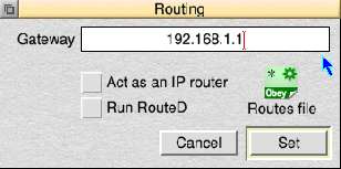Setting up routing