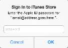 Sign into Apple's App Store the iOS 7 way.