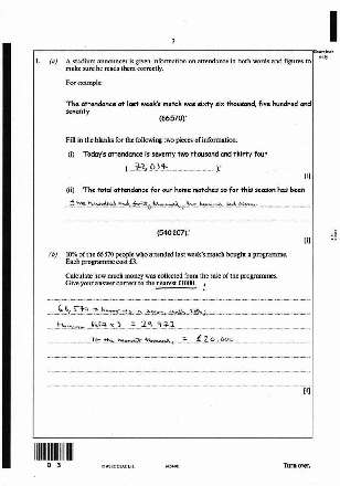 Examination paper, maths foundation, page 3