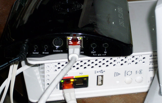 The OSD connected to the Livebox.