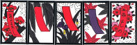 Yaku, five ribbon cards