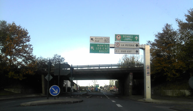 Entering the Rennes Rocade