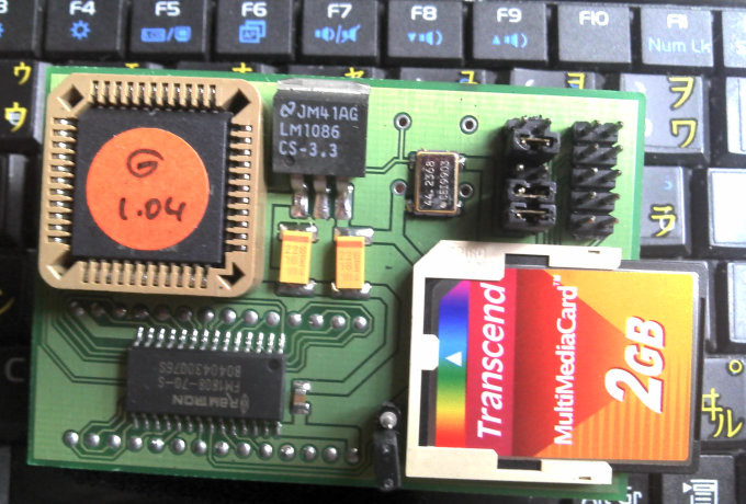 MMC card in a GoMMC interface.