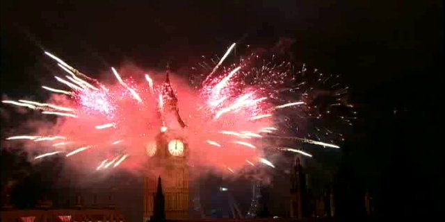 London fireworks - Big Ben