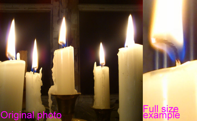 Xperia Mini Pro - photo of candles