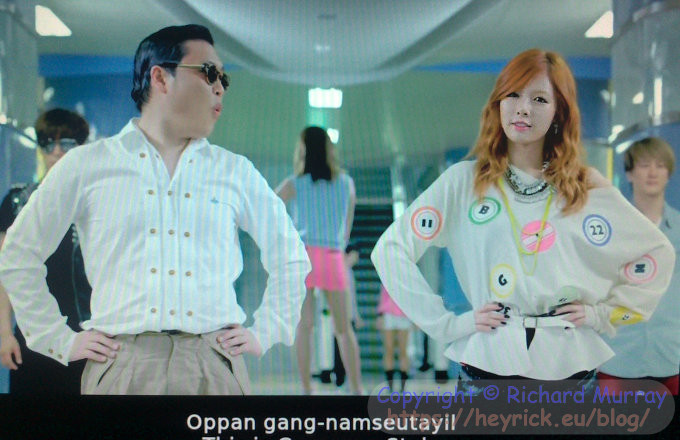 720p HD version of 'Gangnam Style', with subtitle overlay, completely fluid with RaspBMC