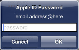 Sign into Apple's App Store the iOS 6 way.