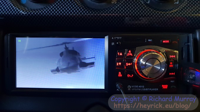 Watching videos on a car radio